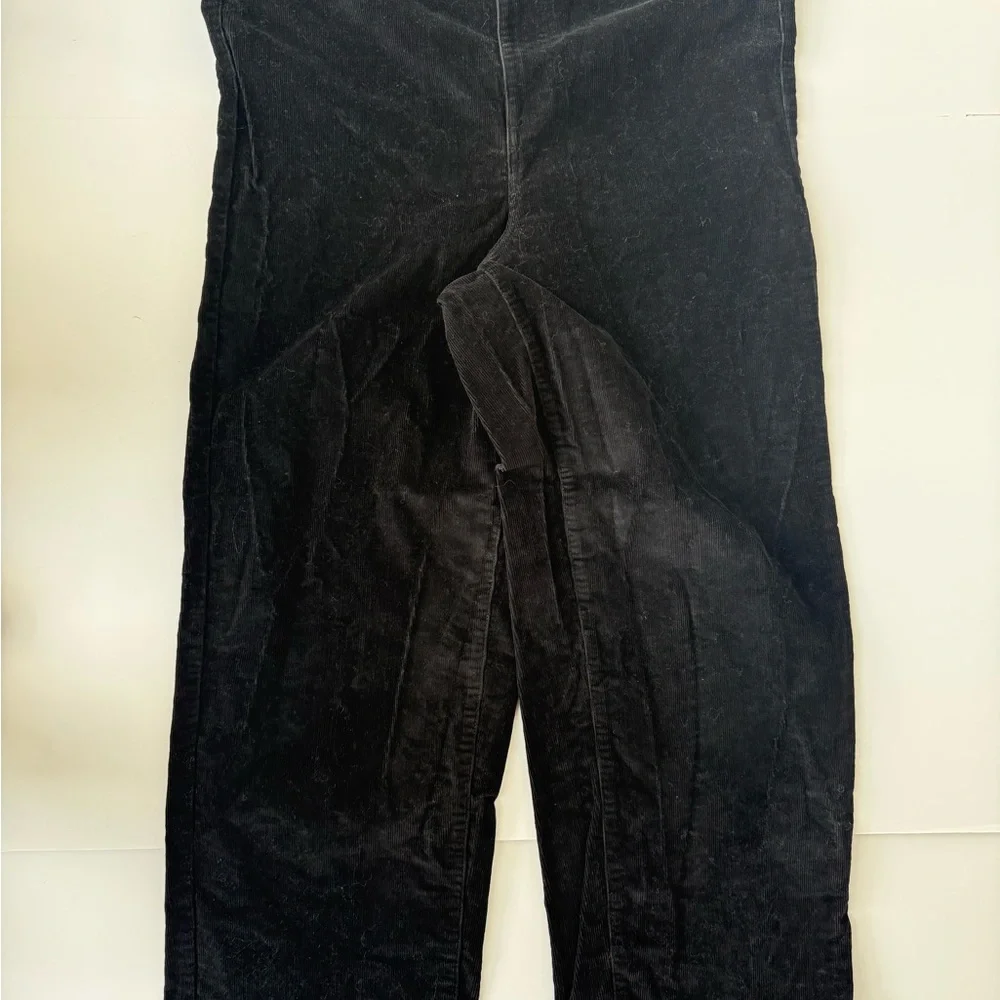 Everlane Sailor Corduroy Pants Womens 16 Black High Rise Wide Leg - Picture 4 of 8